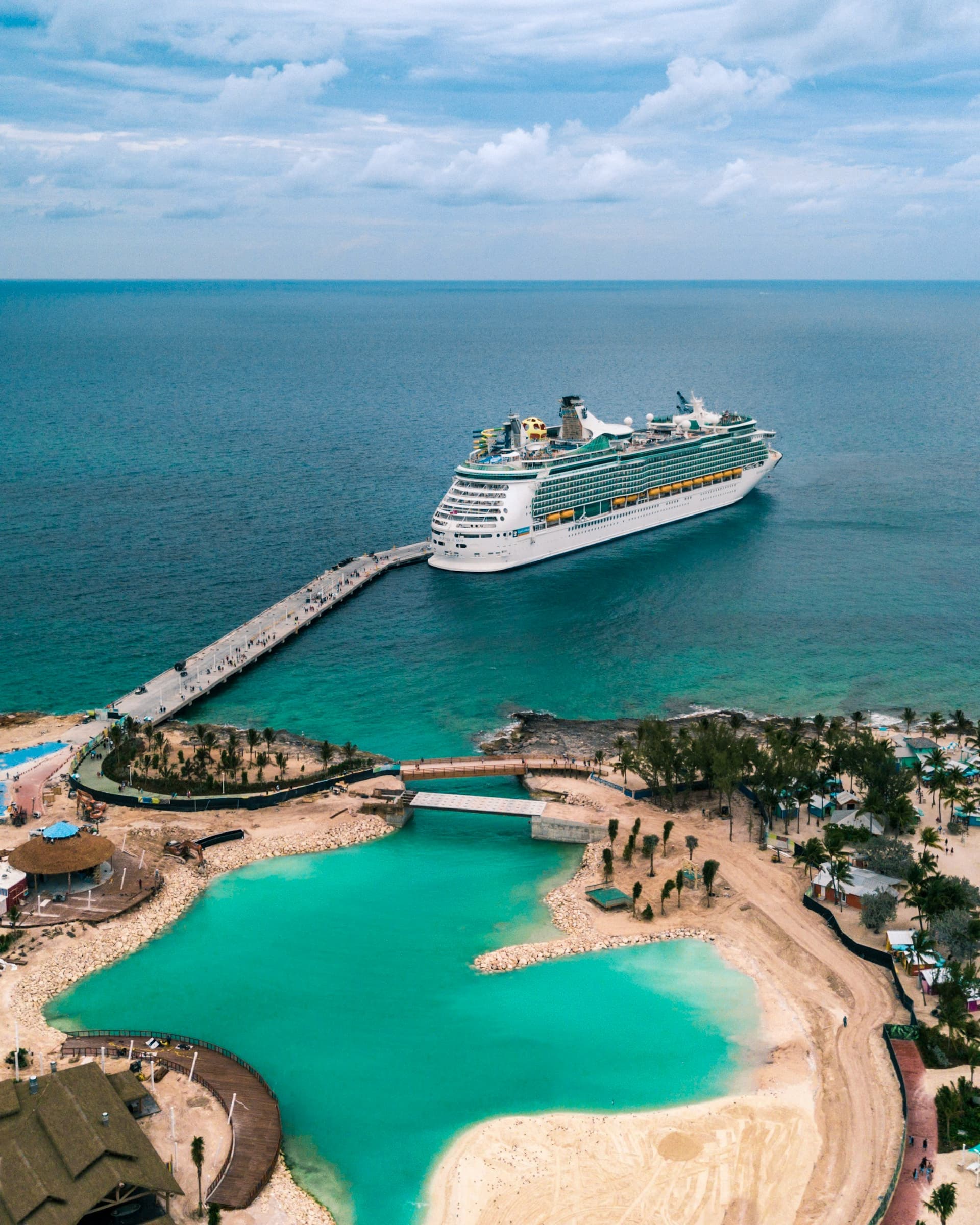 Cruise ship in the ocean